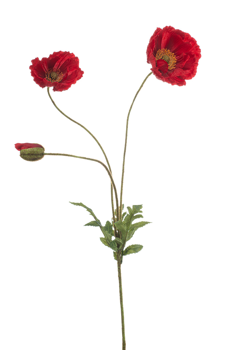 Mohnblumen künstlich - 1 Stiel