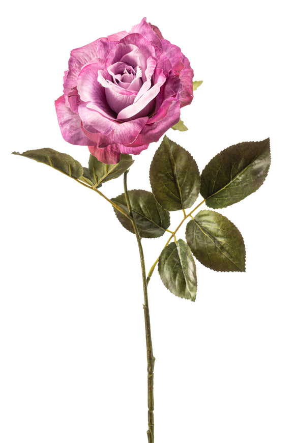 Artificial rose pascal - 1 stem - Light purple
