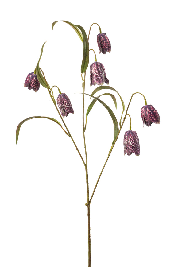 Schachbrettblume künstlich - 1 Stiel - Violett