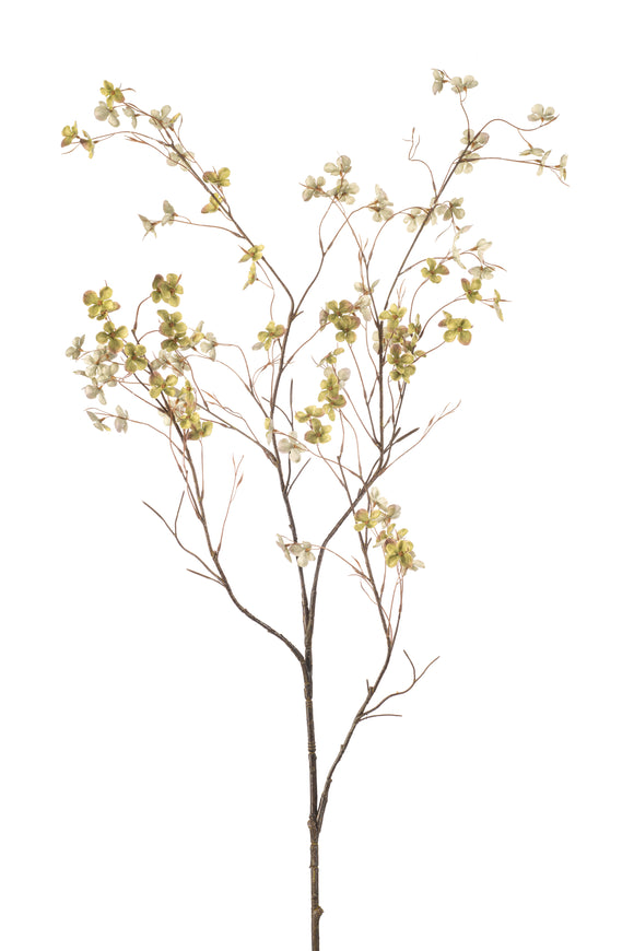 Hortensienblüte künstlich 117cm - 1 Zweig - Grün