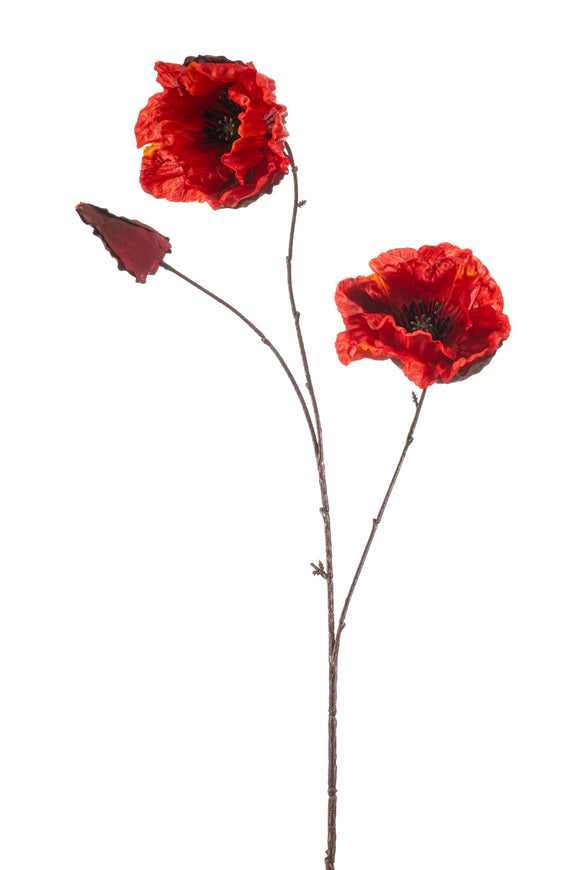 Mohnblumen künstlich 82 cm - 1 Stiel