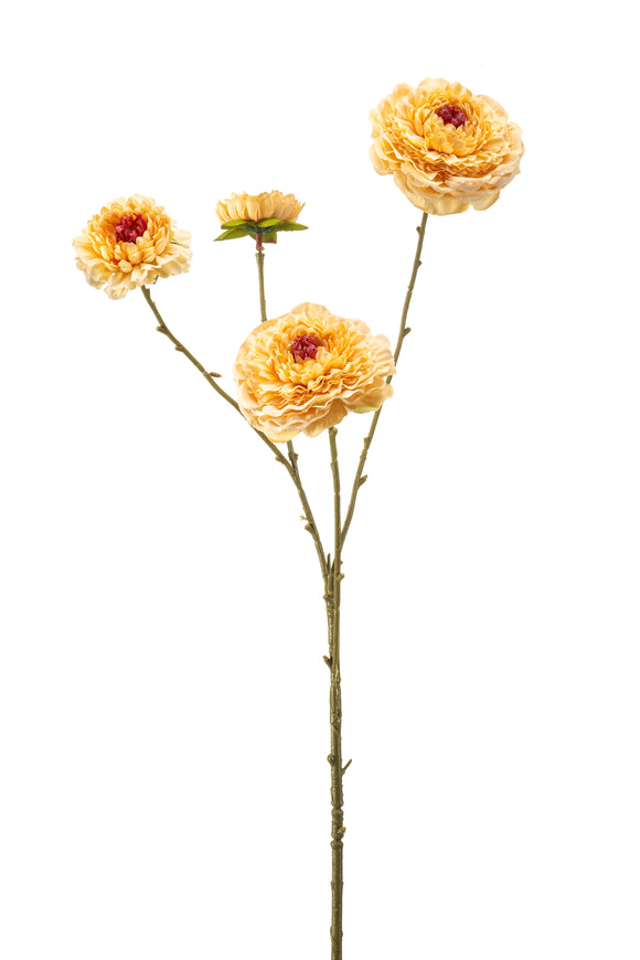 Zinnie künstlich - 1 Stiel - Beige