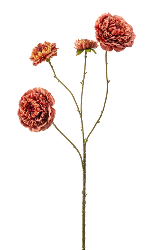 Zinnie künstlich - 1 Stiel - Altrosa