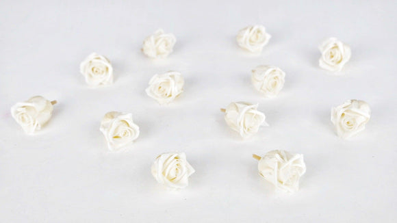 Stabilisierte Rosen Kiara 2 cm - 12 Stück - Pearl white - Si-nature